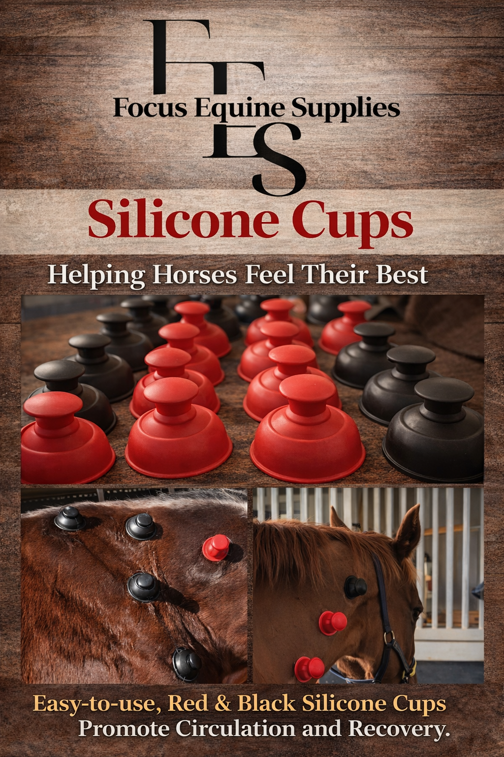 Focus Equine Therapeutic Silicon Cups